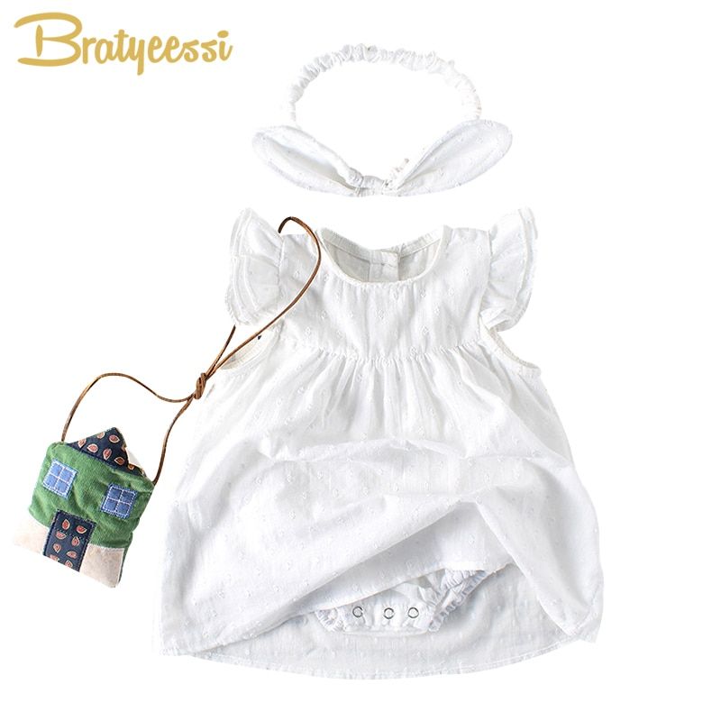 Cute White Princess Baby Dress Cotton Ruffle Sleeve Baptism Christening Dress for Baby Girl First Birthday Party Romper Dresses Cute White Princess Baby Dress Cotton Ruffle Sleeve Baptism Christening Dress for Baby Girl First Birthday Party Romper Dresses