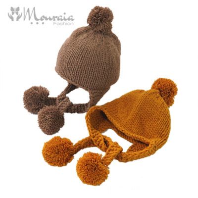 New Winter Baby Hat Pompom Cotton Knitted Baby Cap for Girls Boys Infant Bonnet Kids Cap Baby Accessories 6 Colors