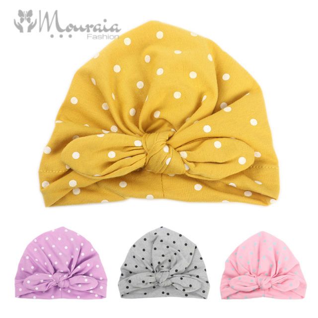 Fashion Baby Girl Hat with Bow Candy Color Infant Baby Beanie Cap Accessories
