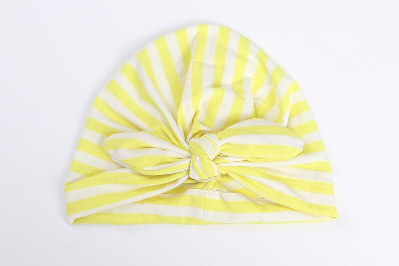Fashion Striped Baby Hat with Bow Multicolor Elastic Infant Baby Beanie Beach Turban Cap Accessories Fashion Striped Baby Hat with Bow Multicolor Elastic Infant Baby Beanie Beach Turban Cap Accessories