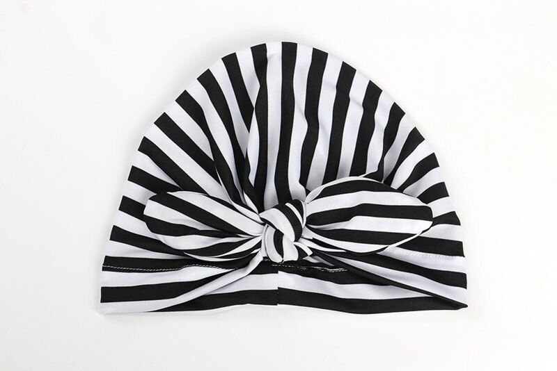 Fashion Striped Baby Hat with Bow Multicolor Elastic Infant Baby Beanie Beach Turban Cap Accessories Fashion Striped Baby Hat with Bow Multicolor Elastic Infant Baby Beanie Beach Turban Cap Accessories