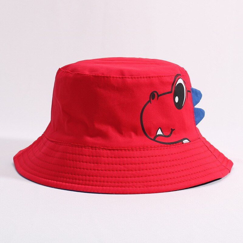 Double-sided Cotton Dinosaur Design Bucket Hat for Babies - Mouraia Fashion