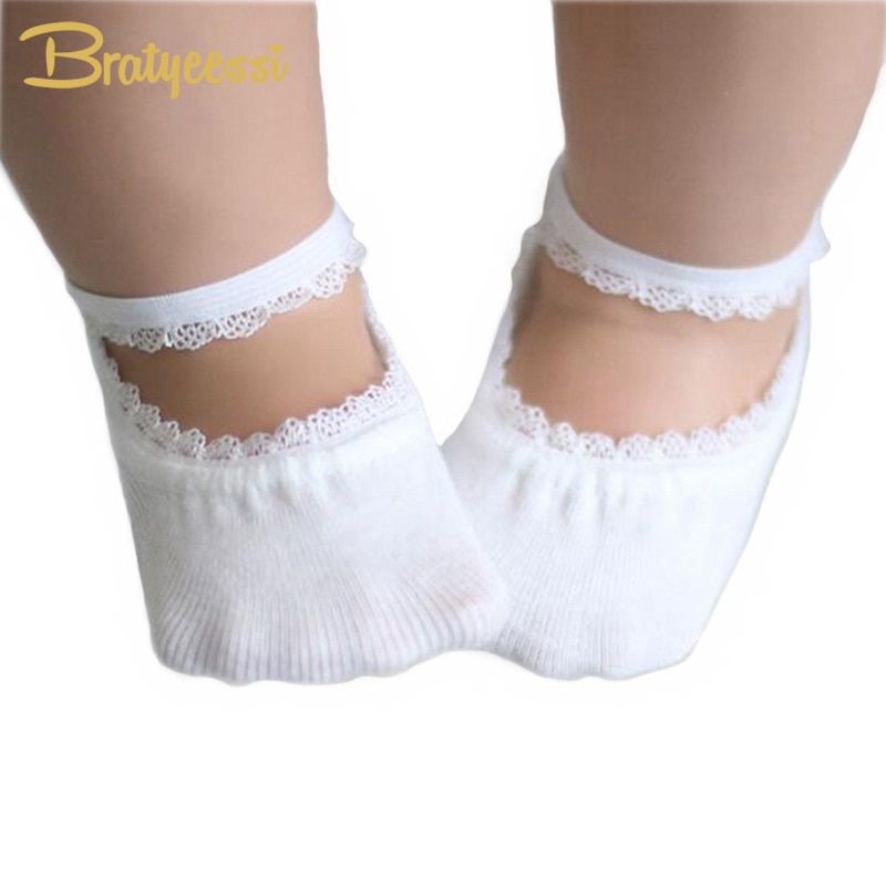 New Cotton Baby Socks Summer Solid Color Anti-slip Lace Baby Girl Socks Kids Accessories 5 Colors